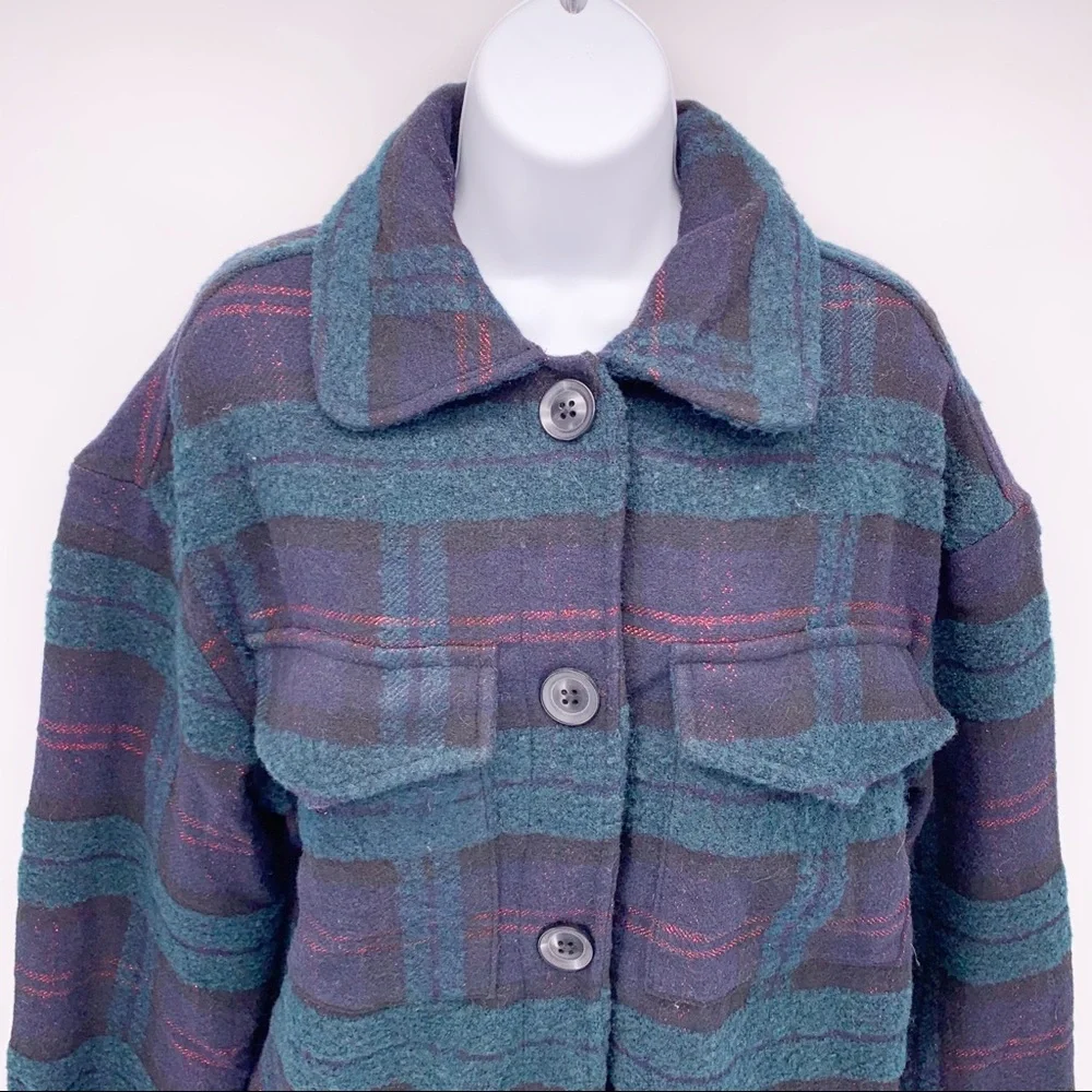 Bershka plaid wool